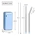 2 Pack Reusable Straws, Metal Drinking Straws, Save the Turtles straw, Food-Grade Portable Stainless Steel Straw, Folding Drinking Straws with Case Cleaning Brush for Party Travel Outdoor