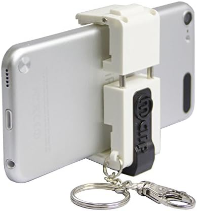 Musemee Clip Cell Phone Tripod Mount Adapter Holder - iPhone X Se 8 7 6 6s Plus Samsung Galaxy S8 S7 S6 S5 Adjustable Smartphone Universal Selfie Bracket Attachment (White Black Mixed)