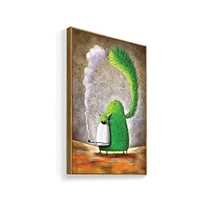 Framed Canvas Home Artwork Decoration Lovely Kitten Canvas Wall Art for Living Room, Bedroom - 16x24 inches