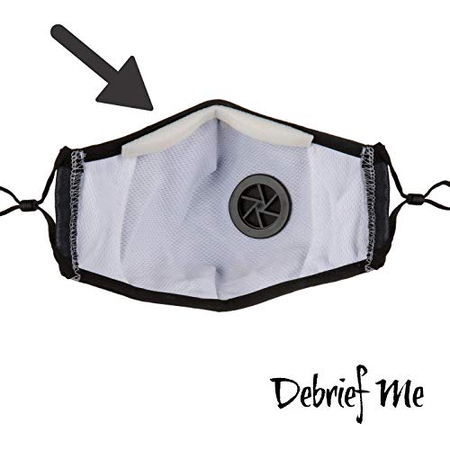 Debrief Me Dust Mask - Anti Pollution Breathable Respirator Mask (1 Mask + 6 Filters) Military Grade N99 Flu Mask Carbon Activated Filtration - Reusable Washable - Comfy Cotton Adjustable (Lotus)