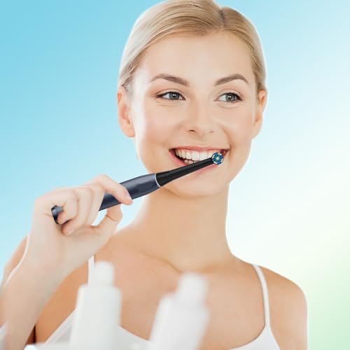 12 Pack iO Brush Heads Compatible with Oral B iO Toothbrush Head, Toothbrush Head for iO 2/3/4/5/6/7/8/9/10 Series Electric Toothbrushes, Gentle Yet Thorough Clean, Black