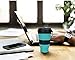 DARUNAXY Collapsible Travel Cup - Silicone Folding Camping Cup Sport Bottle with Lids - Expandable Scald-Proof Drinking Cup - 19 OZ Portable Bottle (Green)