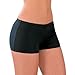 100% Stretch Nylon Low-Rise Boy Cut Brief Trunks, AM, Black