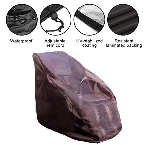 LKXHarleya Waterproof Full Body Shiatsu Massage Chair Cover, Zero Gravity Single Recliner Chair