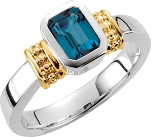 London Blue Topaz Granulated Design Ring