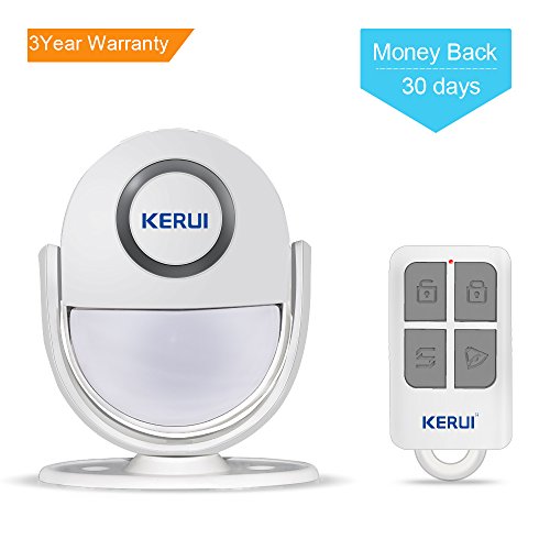Wireless Home Security Alarm, KERUI All-in One PIR Motion Sensor Alarm Visitor Guest Entry Doorbell Chime with Remote LED Indicators Easy to Install Great for Businesses Shop Store Home,Driveway Alert