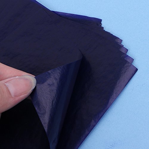JUNESUN 50 Sheets Double Sided Carbon Copier Stencil Transfer Paper Stationery Supplies
