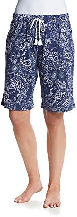 KN Karen Neuburger Bermuda Indigo Paisley Shorts Small
