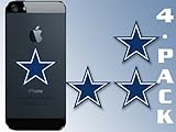 American Vinyl 4-Pack Small Dallas Blue Star Stickers (Cowboy Logo dak Fan Laptop)