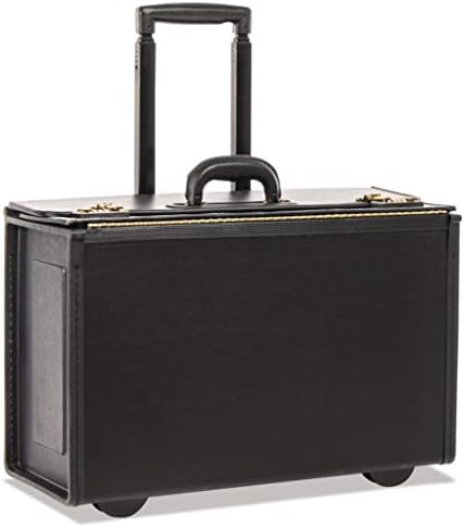 STB251622BLK - Description : Wheeled Catalog Case with Dual Combination Lock Closure and Telescopic Handle - STEBCO Tufide Classic Catalog Case on Wheels - Each