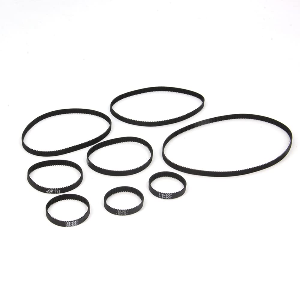 Zeberoxyz 8pcs 3D Printer Timing Belt 2GT-6 Closed Loop Rubber Belt Length 110mm-400mm Width 6mm