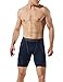 TSLA Men's Compression Shorts Baselayer Cool Dry Sports Tights, Athletic(mus17) - Navy, Large