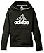 adidas Big Boys' Po Tech Fleece Hoodie, Black/Granite, Small/8