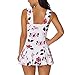 Aoesila Light Up The Night Print One-Piece Swimsuit Beach Swimwear Bathing Suit