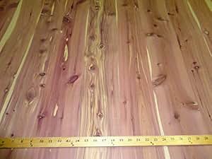 Cedar plank ceiling