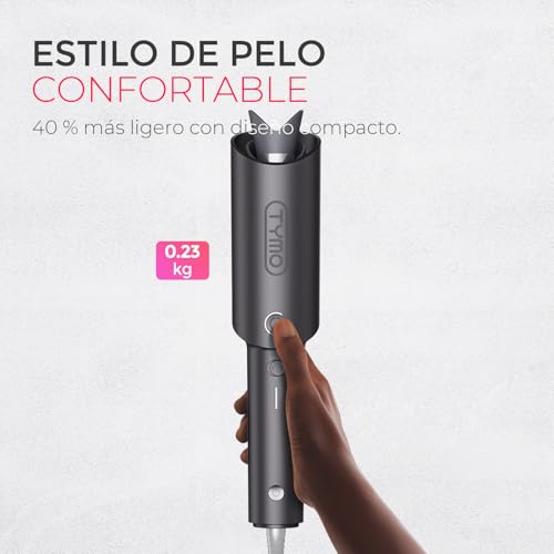 TYMO CURLPRO Automatic Hair Curler – Portable 25 mm Automatic Hair Styler, 160 – 210 °C, Large Curls Easily, Ceramic Curling Tongs, Anti-scald, Metallic Grey