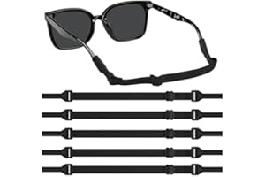Vancle 5 PCS Adjustable Glasses Strap, Sunglass Strap for Men Women Kids, Glasses Holder for Sunglass and Eyeglass