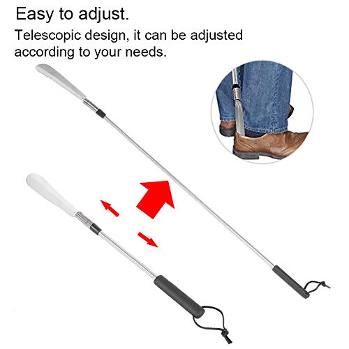Telescopic Spring Shoe Horn - Dewin Stainless Steel Shoe Lifter for Elderly People, Shoe Accessory