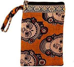 Shraddhaa Kalamkari Mobile Cover 6.5"x4" Red