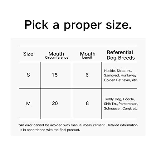 pidan Dog Muzzle Anti Bite Pet Muzzles Mouth Cover Adjustable Prevent from Biting Barking and Chewing TPR for Small Medium Dog(Rhinoceros Type) (S) - Thumbnail 5