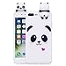 DAMONDY iPhone 8 Plus Case,iPhone 7 Plus Case,3D Cute Cartoon Animals Pattern Soft Silicone Gel Slim Design Rubber Thin Protective Cover Phone Case for iPhone 8 Plus 7 Plus-White Panda