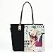 Itscosy® OL Luxury Fashion Tote Top Handle Cross Body Shoulder Satchel Purse Handbag for Women 6 Piece Set Bags (Model 4-Black)
