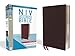 NIV, Thinline Bible, Large Print, Bonded Leather, Burgundy, Red Letter, Thumb Indexed, Comfort Print