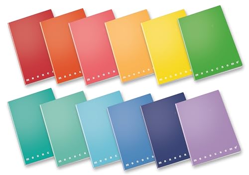Pigna - Confezione 10 Quaderno Maxi A4 MONOCROMO THE ORIGINAL,1R