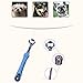 4 Pcs 3-Sided Pet Toothbrush Dog Toothbrushes for Brushing Dog's Teeth Best Dental Care for Dogs for Fresh Breath(Purple White Orange Blue)