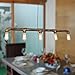 UNITARY Brand Vintage Metal Water Pipe Pendant Light Max 200W with 5 Lights Black with Copper Finish