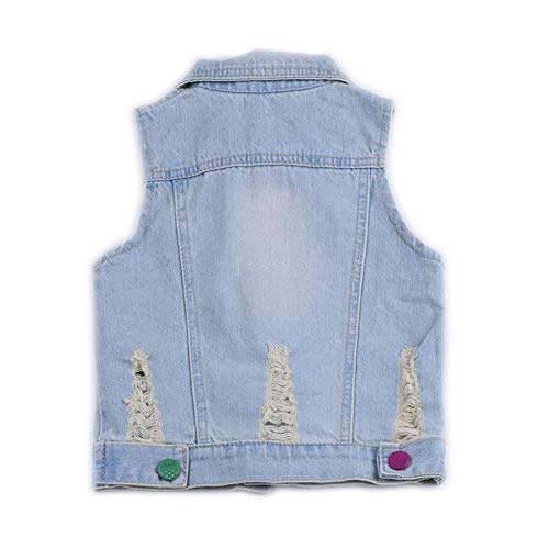 Star Flower Little Big Girls Denim Jackets Coats Outwear - Image 3