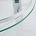 KES Aluminum Bathroom 2-Tier Glass Corner Shelf with Towel Bar Wall Mounted Extra Thick Tempered Glass Silver, A4123B