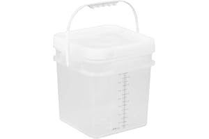 Qialexicon Paint Bucket with Lid, Paint Bucket, Transparent Measuring Container, Fishing Bucket, Storage for Industry, Outdoo