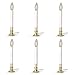 6 Brass Plated Candle Lamps with Auto Sensor Kit - Includes 2 Packs (8 suction cups) of Adams Manufacturing Candle Holders