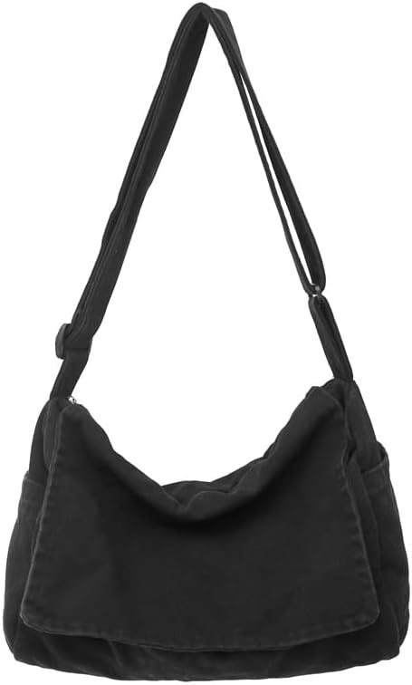 Amazon.com: Denim Messenger Bag Shoulder Bag Canvas for Women Tote