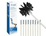 Fette Appliance - Flexible Dryer Vent Cleaning Kit, Lint Remover, Extends up to 12 Feet, Synthetic Brush Head, Use with or Without a Power Drill