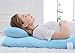 Meiz Pregnancy Pillow - Maternity Pillow for Side Sleeping - Total Body Support Pillow - Nursing Cushion for Baby - 100% Cotton Zipper Pillow Cover (Blue)