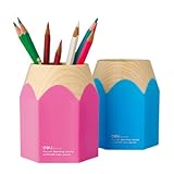 Eforcase Super Cute Pencil Top Design Pen Pencil Stand Holders Cup (Blue)