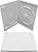 (10) White 14mm DVD Cases - 2-Disc Capacity with Wrap Around Sleeve - DV2R14WH