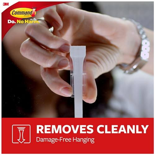 Command Large Refill Adhesive Strips, Damage Free Hanging Wall Adhesive for Large Indoor Wall Hooks, No Tools Removable Adhesives for Living Spaces, 20 White Command Strips