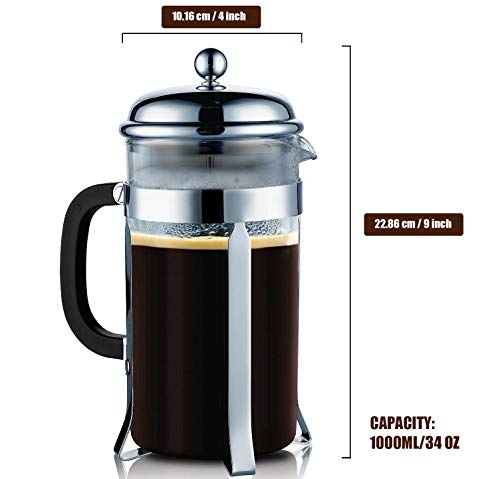 Coffee Press French Press 3in1 Coffee Maker for Coffee/Loose Tea/Milk
