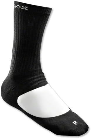 Mens ELITE CREW SOCK MetaSocks metatarsal protection padded sock For Soccer BLACK