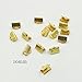 In A Box(1030pcs/box) Kit With Gold Plated Jump Rings 4mm 5mm 6mm 8mm 780 Pcs and Lobster Clasps 12mm 60 Pcs and Ribbon Clamp Crimps with Loop 6mm 8mm 10mm 60 Pcs and 130 Pcs Alloy Drop End