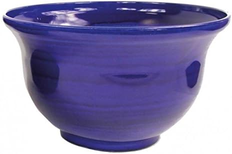 Crown Crest BLUE 14'' GLAZED EFFECT BOWL PLANTER POT