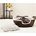 Hollypet Coral Velvet Self-Warming 2 in 1 Foldable Cave House Shape Nest Pet Sleeping Bed, Gray