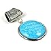 Peacock Blue Round Resin Classic Antique Scarf Pendant for Diy, Pt-557