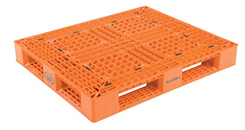 Vestil PLP2-4840-ORANGE Polyethylene Pallet with 4 Way Entry, 6600 lbs Capacity, 39.5