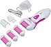 Foot Love Electric Rechargeable Pedicure Tool with 4 Rollers and Travel Case - Pink
