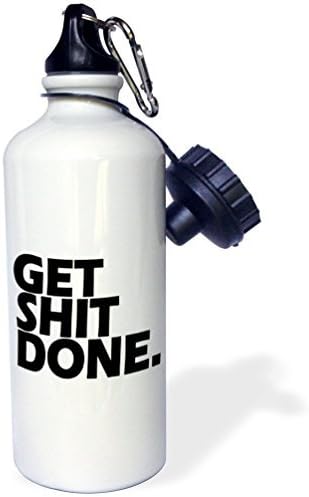 YuieKim Get Shit Done White Aluminum Material Sports Water Bottle - 20 oz