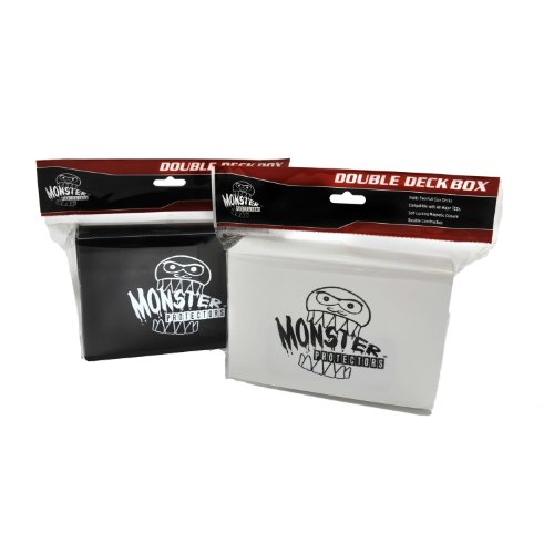 Monster Protectors Trading Card Double Deck Box with Self-locking Magnetic Closure, White